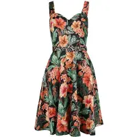 Voodoo Vixen Robe mi-longue Rockabilly de - Jungke Print Flare Dress - XS - 4XL - pour Femme - multicolore - Taille XS