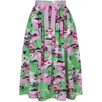 Hell Bunny Jupe mi-longue de - Kai Skirt - XS - S - pour Femme - multicolore - Taille XS