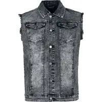 Black premium by emp Veste Sans Manches de - Veste Sans Manches en Jean - S - XXL - pour Homme - gris - Taille XXL
