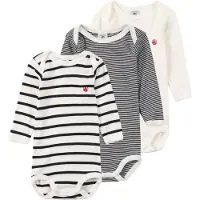 Petit Bateau Bodies A01TB X3 filles - Multicolore - 18 mois