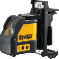 DeWalt DW088KTRI-XJ Laser Croisé À Nivellement Automatique Dans Un Coffret (DW088K) & Trépied Dans Un Sac (DE0881T) - Rouge - 5 M