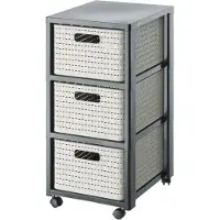 Rotho Bibliothèque à 3 tiroirs, grand modèle, coloris cappuccino/anthracite