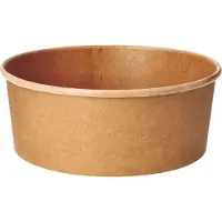 Papstar Barquettes à salade jetables pure, 1300 ml, 184 x H 70 mm, 50 pièces, biodégradables, matière première renouvelable, revêtement PLA, marron