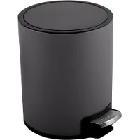 Spirella Seau à cosmétique 3 litres en inox avec abaissement automatique et seau intérieur "Riku" Poubelle de salle de bains Softclose Poubelle grise