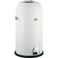 Wesco Poubelle à pédale 184631-01 KICKMASTER en BLANC de 33 litres / Collecteur de déchets / Poubelle