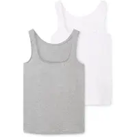 Tom Tailor Haut gris chiné / blanc