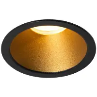 QAZQA Spot encastré moderne noir et or avec GU10 35 mm IP44 - Dept