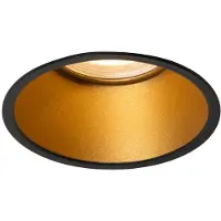 QAZQA Spot encastré moderne noir avec intérieur doré GU10 50 mm IP44 - Dept