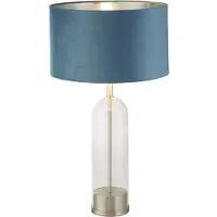 Searchlight Lampe de table unique Oxford avec capuche bleue