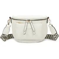 Gallantry Sac à bandoulière pour femme - Sac à foin - Telefoontas - Tendance et fonctionnel - Blanc