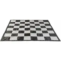 Ubergames Tapis de jeu d'échecs de jardin, 140x140 cm Tapis de jeu d'échecs d'extérieur - avec sac et crampons métalliques