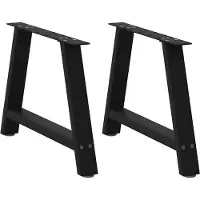 vidaXL Pieds de table basse en forme de A 2 pcs. noir 70x(42-43) cm acier