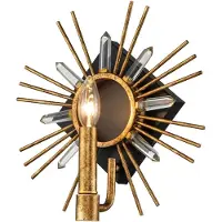 ELSTEAD Applique murale Sun King, paillettes dorées, 1xE14x40W, métal, dimensions : 30,5 x 31,8 x 12,7 cm, IP20,