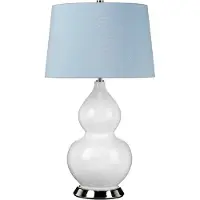 Elstead Lighting Lampe de table en céramique Isla bleu-blanc 1xE27x60W céramique / plâtre dim. : 64x36x36 cm IP20 Elstead