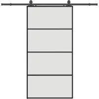vidaXL Porte coulissante avec ferrure noire 102,5x205 cm verre ESG