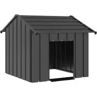 vidaXL Niche pour chiens avec toit 85x107x81 cm Acier galvanisé