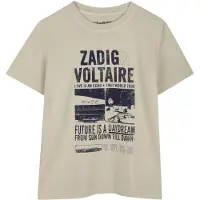 Zadig & Voltaire X60367 Short Sleeve T-shirt Beige 6 Years Garçon