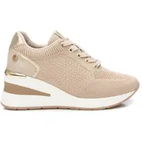 Xti pour femme. 14372101-BEIGE Baskets 143721 beige (39), Tissu, 3 à 5 cm, Lacets, Casuel