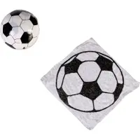 Out of the blue Ootb - Serviette magique en coton - Football (30 x 30 cm)