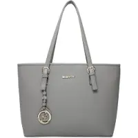 Gallantry ladies shopper bag with zipper - sac à main, sac d'école, sac de travail, adapté au format A4, gris