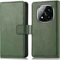 IMoshion Étui de télephone portefeuille de luxe pour Xiaomi Redmi Note 14 Pro (5G) - Vert