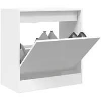 vidaXL Armoire à chaussures blanc 60x34x63,5 cm bois d'ingénierie