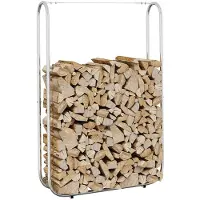 vidaXL Étagère à bois de cheminée 100x25x150 cm Acier galvanisé