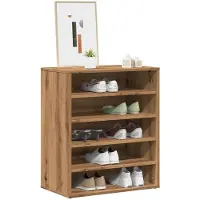 vidaXL Armoire à chaussures chêne artisanal bois d'ingénierie