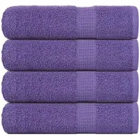 vidaXL Serviettes de bain 4 pcs violet 100x150 cm 360 g/m² 100% coton