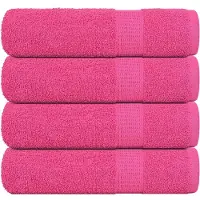 vidaXL Serviettes de bain 4 pcs rose 100x150 cm 360 g/m² 100% coton