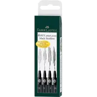 Faber-Castell Pitt Artist PenStylo Lot de 4 feutres à encre de Chine