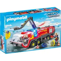 Playmobil City Action 71371 Véhicule de pompiers de l'aéroport avec son et lumière