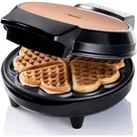 Bestron Gaufrier en forme de cœur AWM700CO 700 W Noir et cuivre