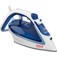 Tefal Easygliss 2 FV5736E0 Fer à repasser à sec & vapeur Semelle Durilium Airglide 2500 W Bleu - Blanc (FV 5736)