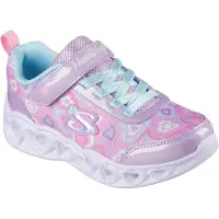 SKECHERS Baskets 'HEART LIGHTS - BOOGIE LOVE' aqua / bleu violet / lavande / rose clair
