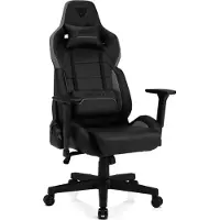Sense7 Fauteuil gaming Sentinel Noir - Fauteuil de bureau ergonomique, supportant jusqu'à 150 kg, accoudoirs 3D, fonction bascule, fauteuil de direction, fauteuil PC, cuir