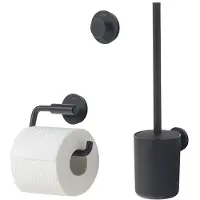 Tiger Ensemble d'Accessoires de Toilettes Tiger Urban Noir Sans Rabat (3 Pièces)