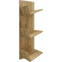 Hioshop Bois Livres Disques LP Étagère suspendue Étagère murale Deko Étagère Sulda Bois Livres Disques LP Étagère suspendue Étagère murale Deko Étagère Sulda
