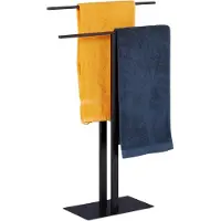 Relaxdays Porte-serviettes, 2 barres
