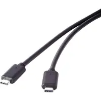 Renkforce Câble USB USB 3.2 Gen2x2 USB-C mâle, USB-C mâle 0,50 m noir Contacts plaqués or RF-4381068