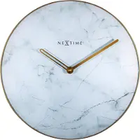 Nextime - 8189WI - Horloge Murale - 40cm - blanc - Marble