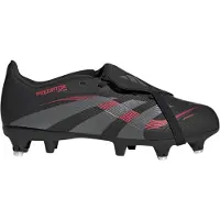 Adidas Bottes de Football Predator League Tongue SG Terrain Souple Enfant Core Black/Grey Four/Lucid Red