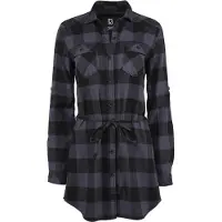 Brandit Chemisier gris foncé / noir