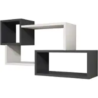 Hannah Home Almaren Wall Shelf | 18mm Thick | White Anthracite