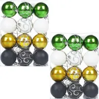 Casaria Lot de 48 boules de Noël – blanc
