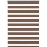 vidaXL Store double brun 95x100 cm Largeur du tissu 90,9 cm Polyester