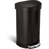 Simplehuman Poubelle Liner Pocket Semi-ronde 45 Litres Noir