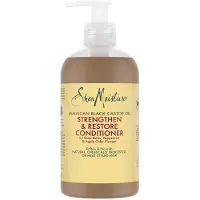 Shea Moisture Jamaican Black Castor Oil Strengthen & Restore après-shampoing fortifiant et rénovateur pour cheveux et cuir chevelu fatigués 384 ml