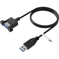 Efbe-Schott USB3.0 Verlängerung A-A,St.-Einbaubuchse,0.5m,sw,Class