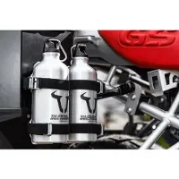 SW-Motech 2 gourdes de 0,6 l, Acier Inox. Avec support mâle. - 2 gourdes de 0,6 l, Acier Inox. Avec support mâle.